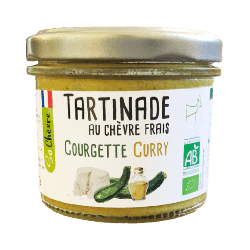 Pot tartinade au chèvre frais courgette curry