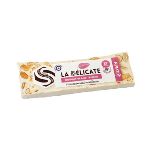 Barre "La Délicate" nougat blanc tendre